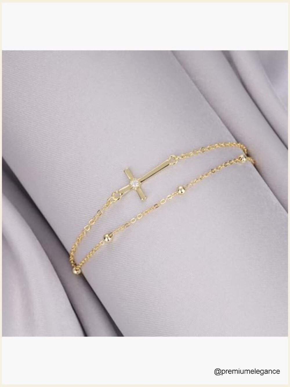 Sterling Silver Cross Charm Bracelet Dainty Link Chain Confirmation Gift - Picture 5 of 7